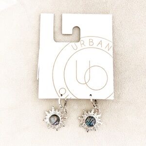 NWT Urban Outfitters Silver Boho Sun Drop Earrings